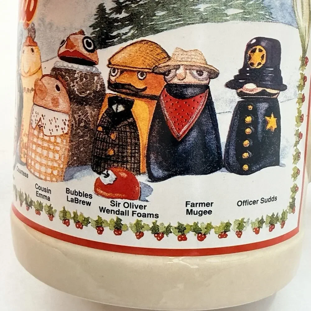 Vintage 90s Webco Utica Club Characters Beer Stein Mug FX Matt Brewing Company